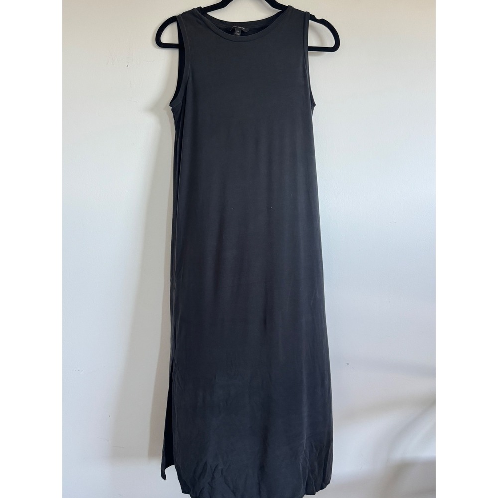Banana Republic Womens Sleeveless Maxi Dress Gray Modal Blend Side Slit XS